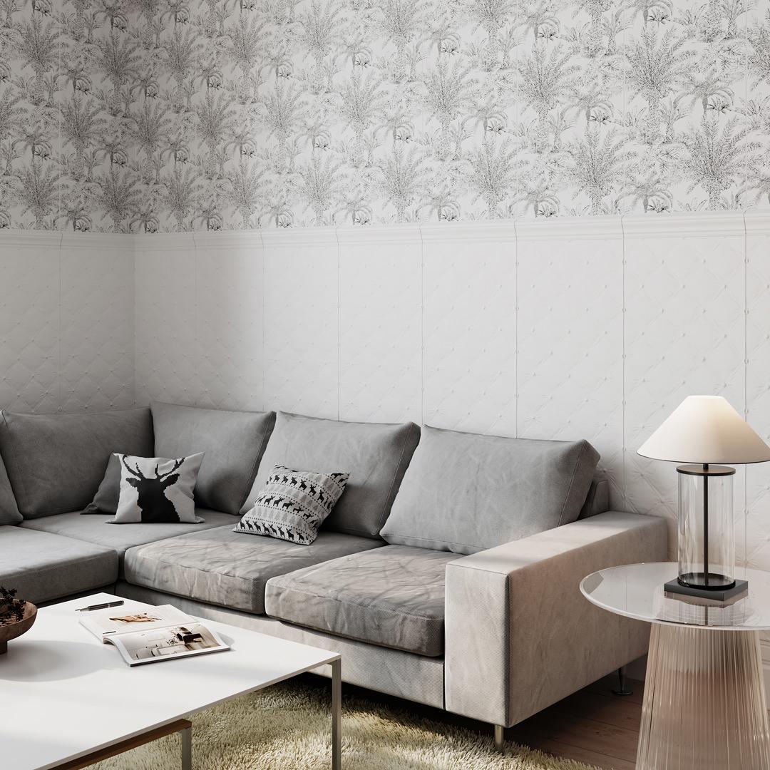 Керамическая плитка Kerama Marazzi Синтра 2 панель черный матовый обрезной 40x120 14052R