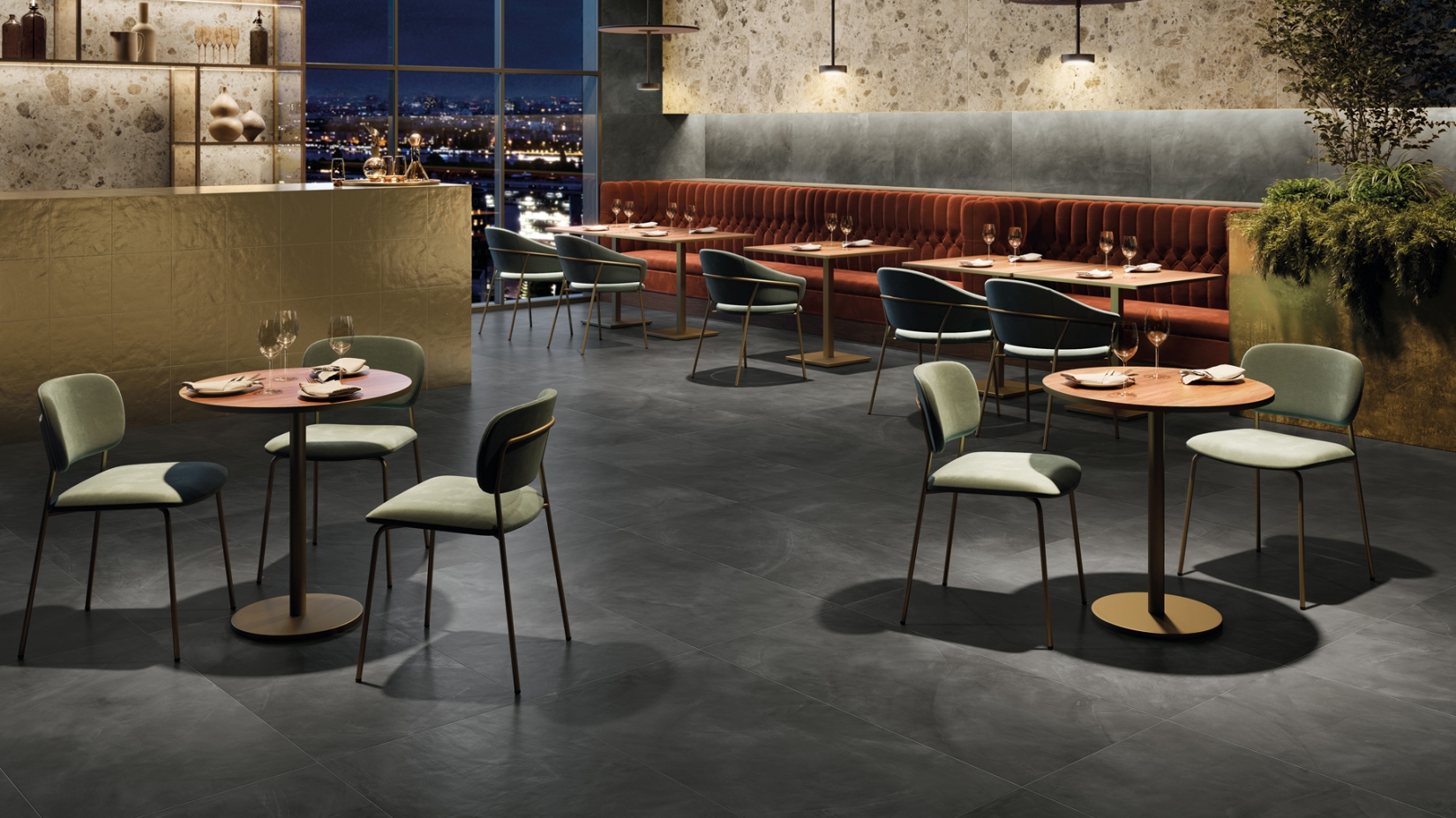 Мозаика Italon Континуум Петрол Джуэл 31.1x38.2