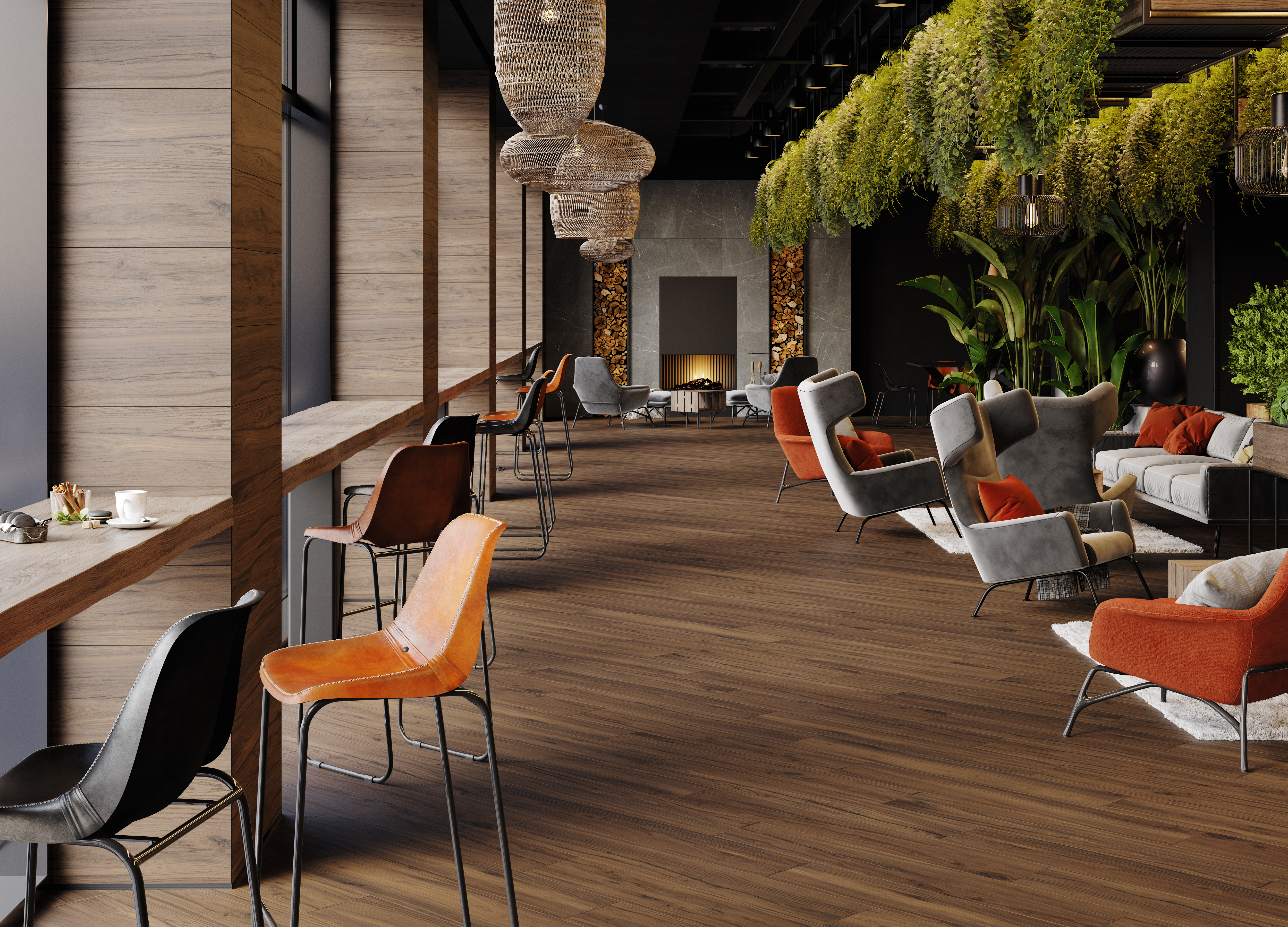 Керамогранит Alleya Grey Brown 20x120 K-2103/SR/200x1200x11