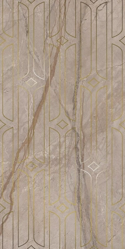 Декор Kerama Marazzi KMD3STA071BR Ифран бежевый светлый глянцевый обрезной 60x119.5