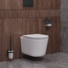 Унитаз подвесной безободковый Cezares Liner CZR-38083-49-TH-TOR/SC с крышкой-сиденьем микролифт