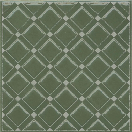 Декор Kerama Marazzi KMD3STA015GN Бахия 1 зеленый глянцевый 9.8x9.8