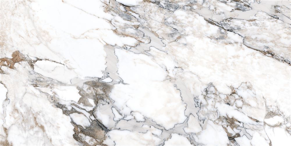 Керамогранит Vitra Marble-X Бреча Капрайа Белый 60x120 полированный