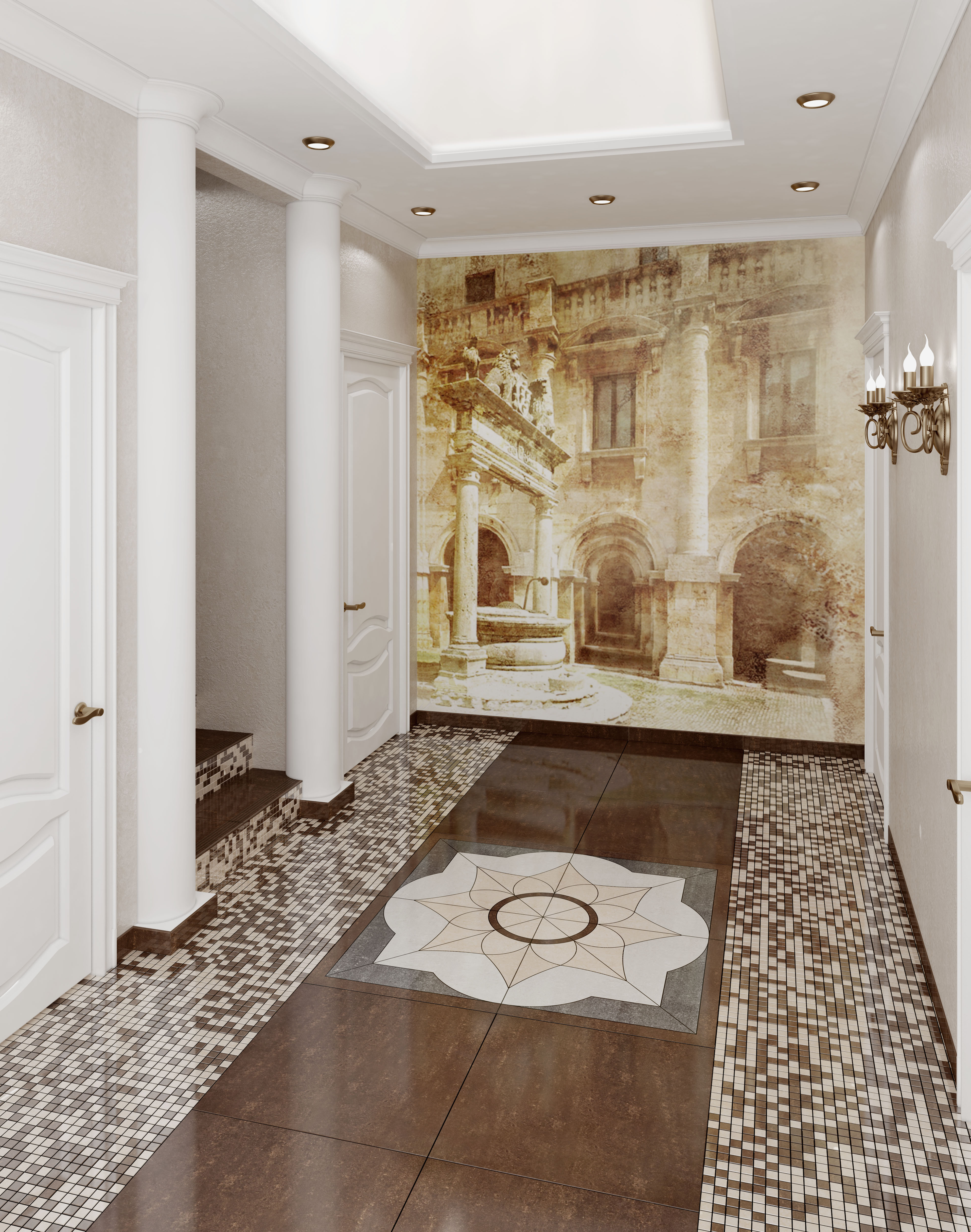 Мозаика Grasaro Travertino Red Brown 30x30 G-460/PR/m01/300x300x10