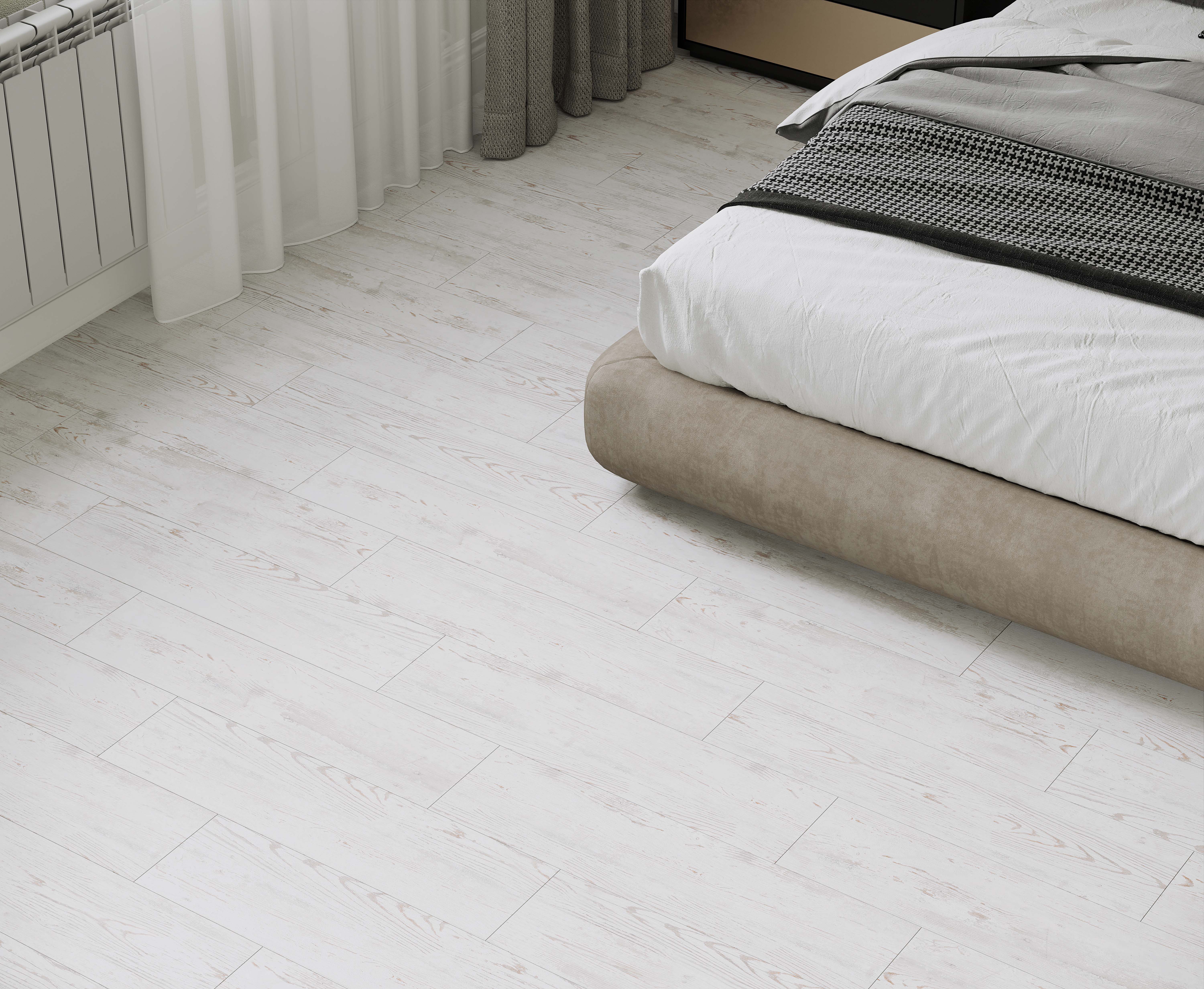 Керамогранит Laparet Agora белый 14.7x59.4 матовый