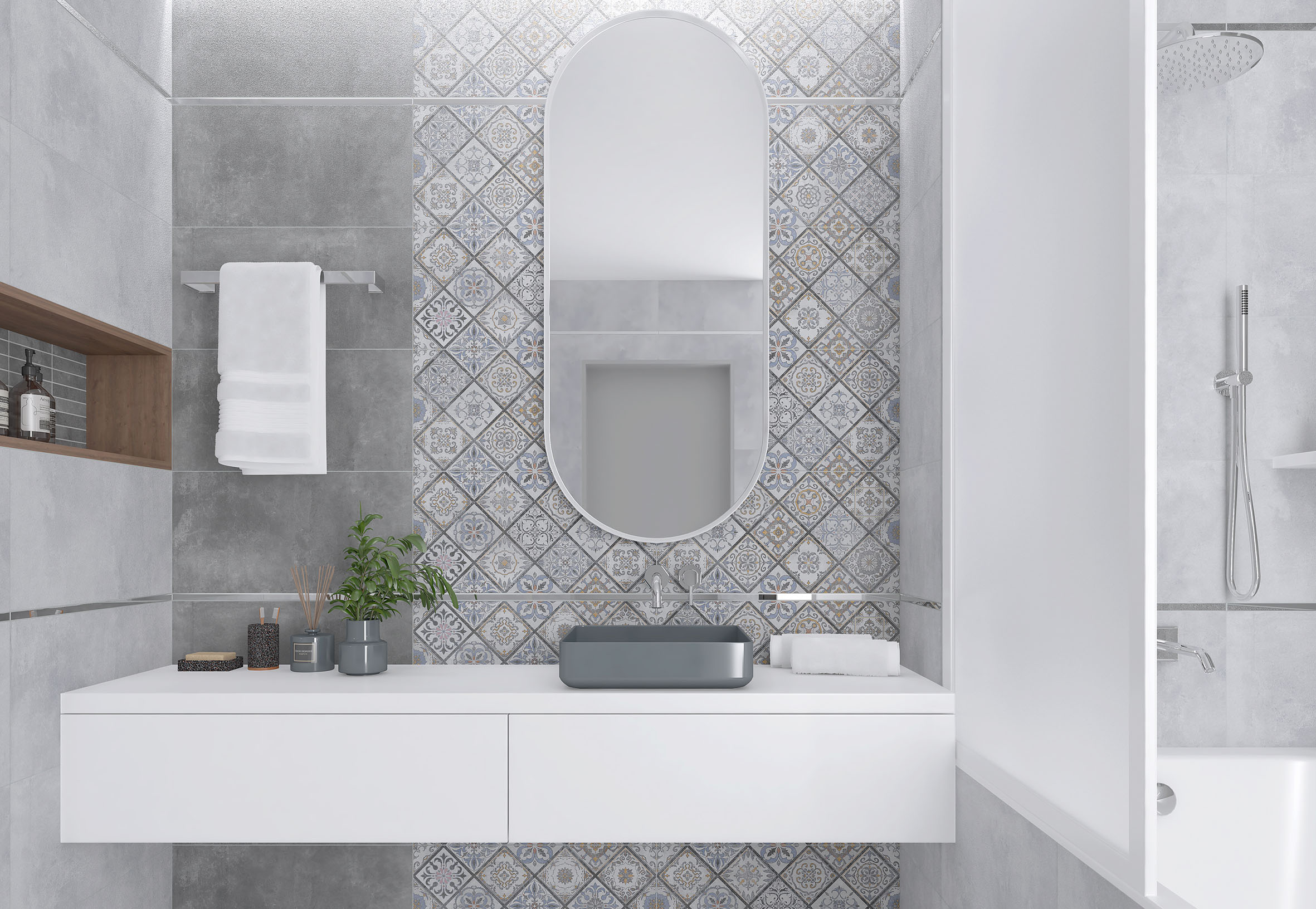 Керамогранит Laparet Etnis светло-серый 50x50 матовый