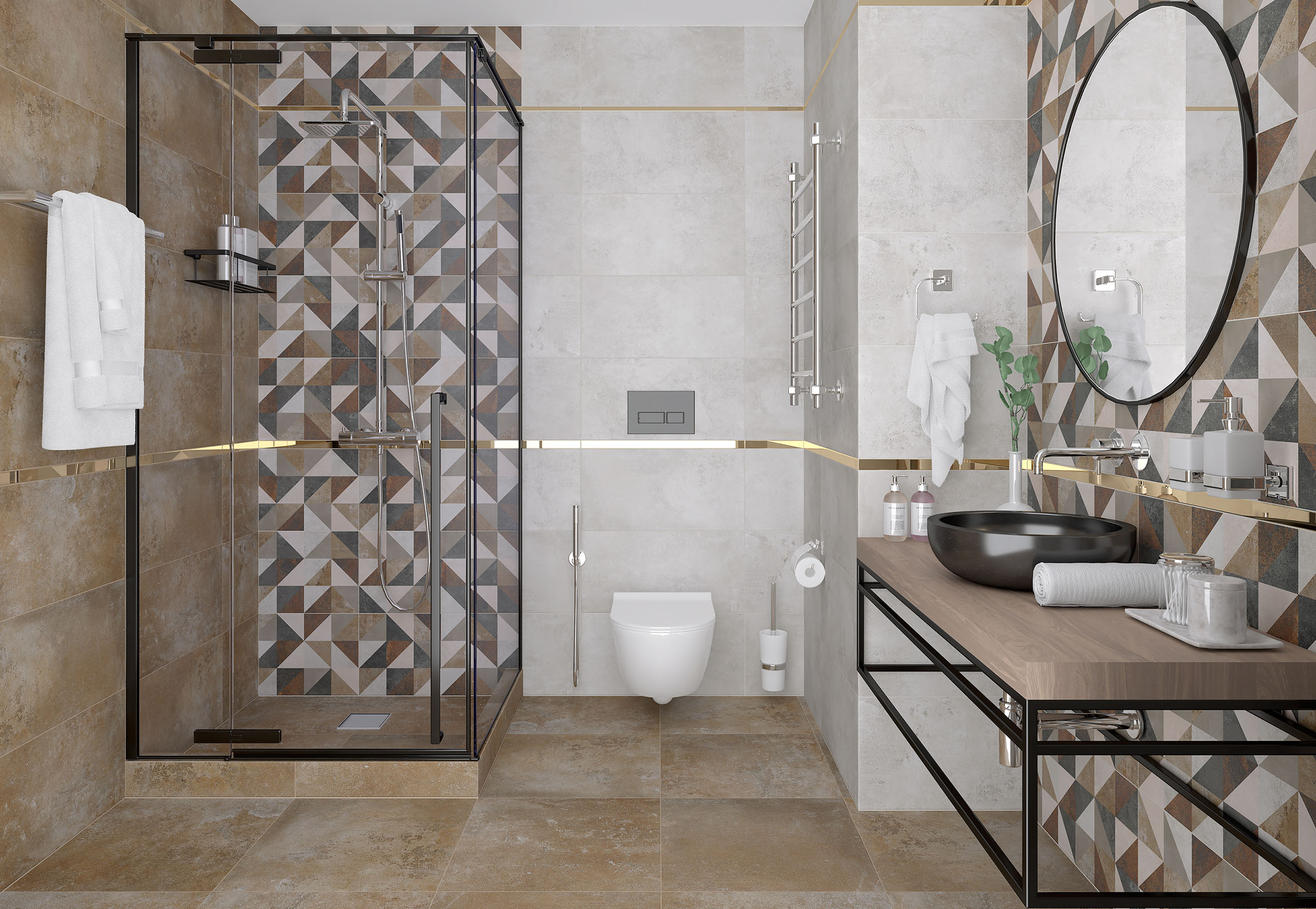 Керамогранит Laparet Ferry коричневый 50x50 матовый