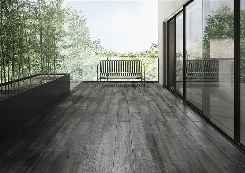 Керамогранит Vitra Aspenwood Темный Греж R10A 20x120 матовый