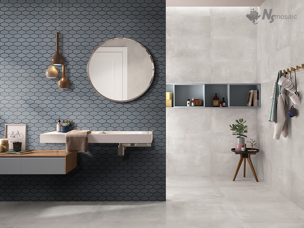 Мозаика NSmosaic TA062 бордюр серый 5.1x30.6