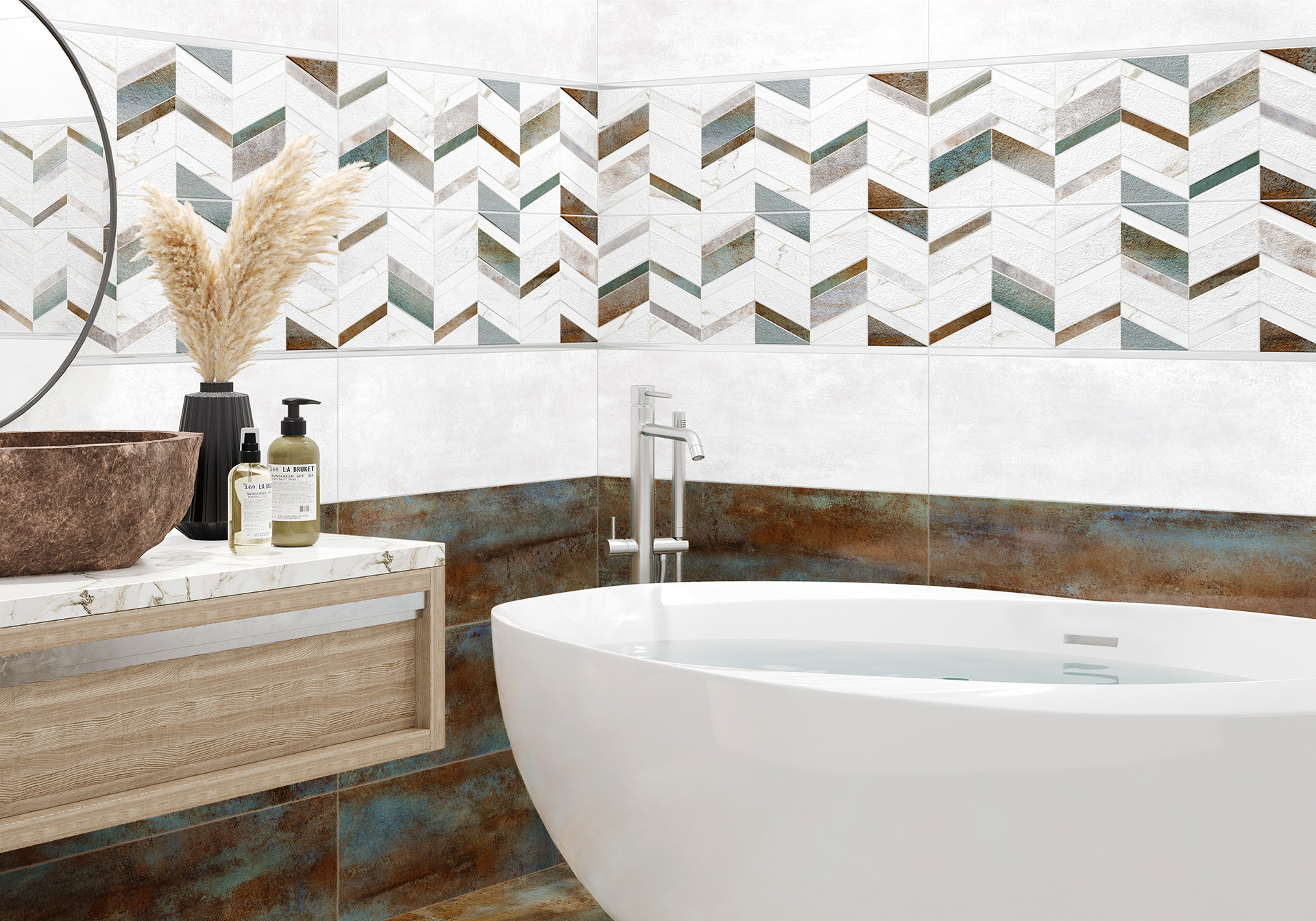 Керамогранит Alma Ceramica Оксид GFU04OXD60R серый 60x60