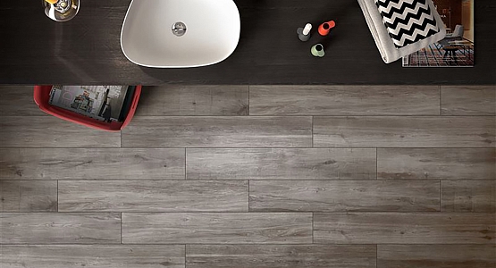 Керамогранит Vitra Aspenwood Темный Греж R10A 20x120 матовый