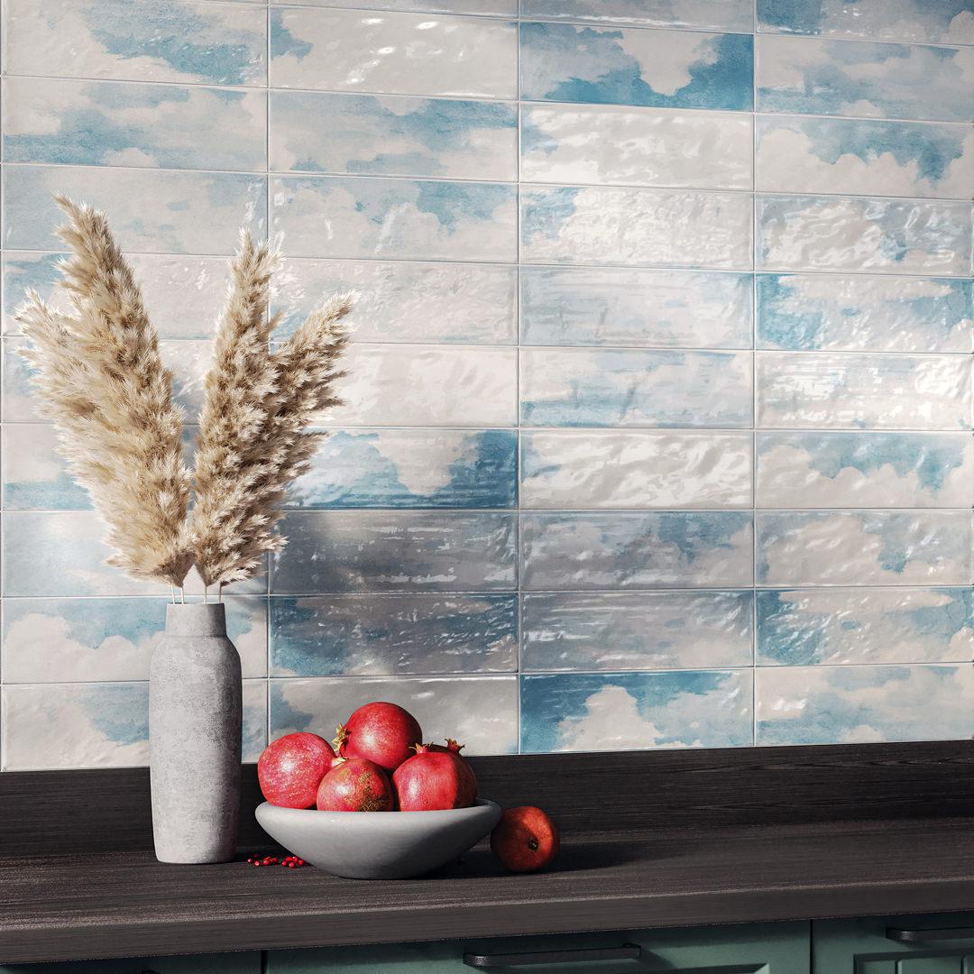 Керамическая плитка Kerama Marazzi 9037 Тракай серый светлый глянцевая 8,5x28,5