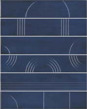 Панно Kerama Marazzi KMP3STA007RN6X Панно Мажорель синий темный глянцевый из 6 частей 28.5x36