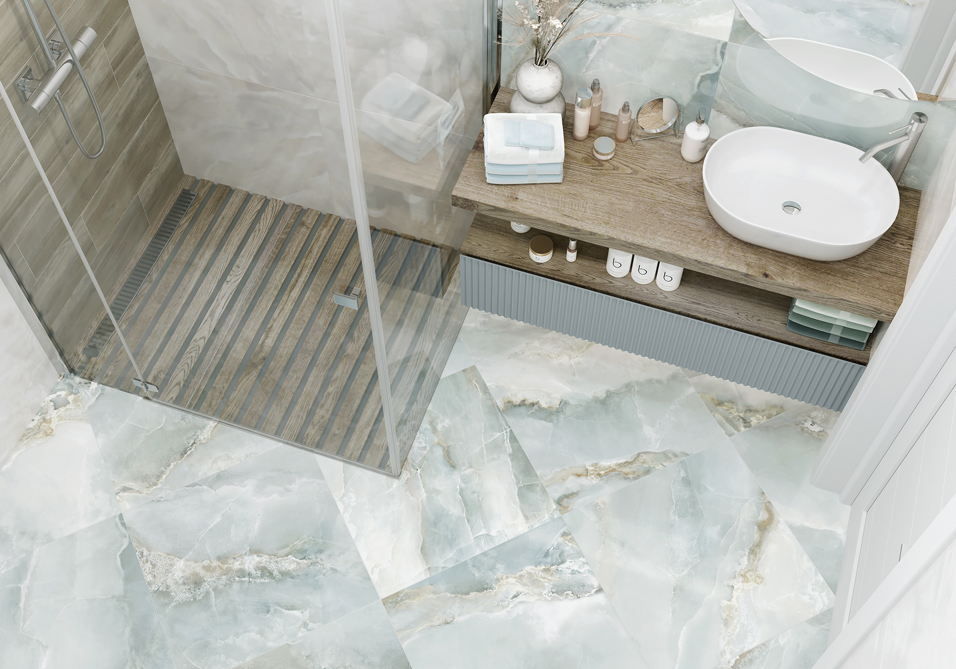 Керамогранит Alma Ceramica Орландо GFA57ORD07L серый 57x57