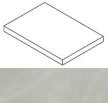 Ступень угловая правая Italon Континуум Сильвер 33x160