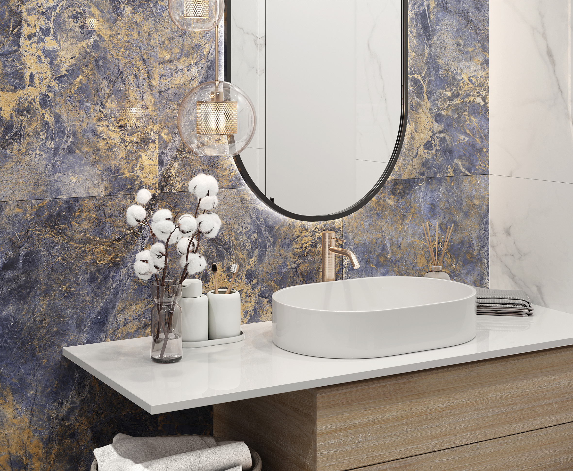 Керамогранит Laparet Krazzy Blue 60x60 полированный