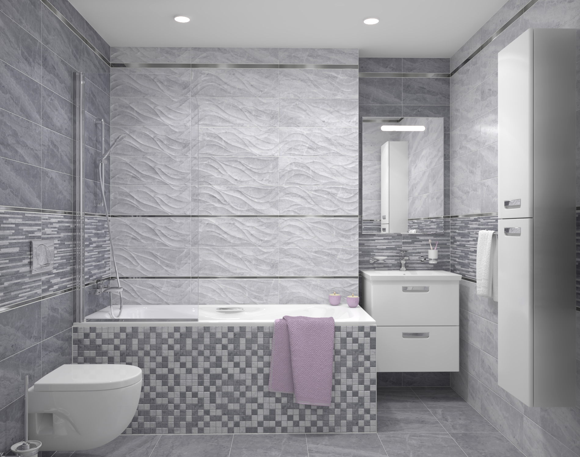 Мозаика (PGS1) Laparet Pegas серый 30x30 матовый