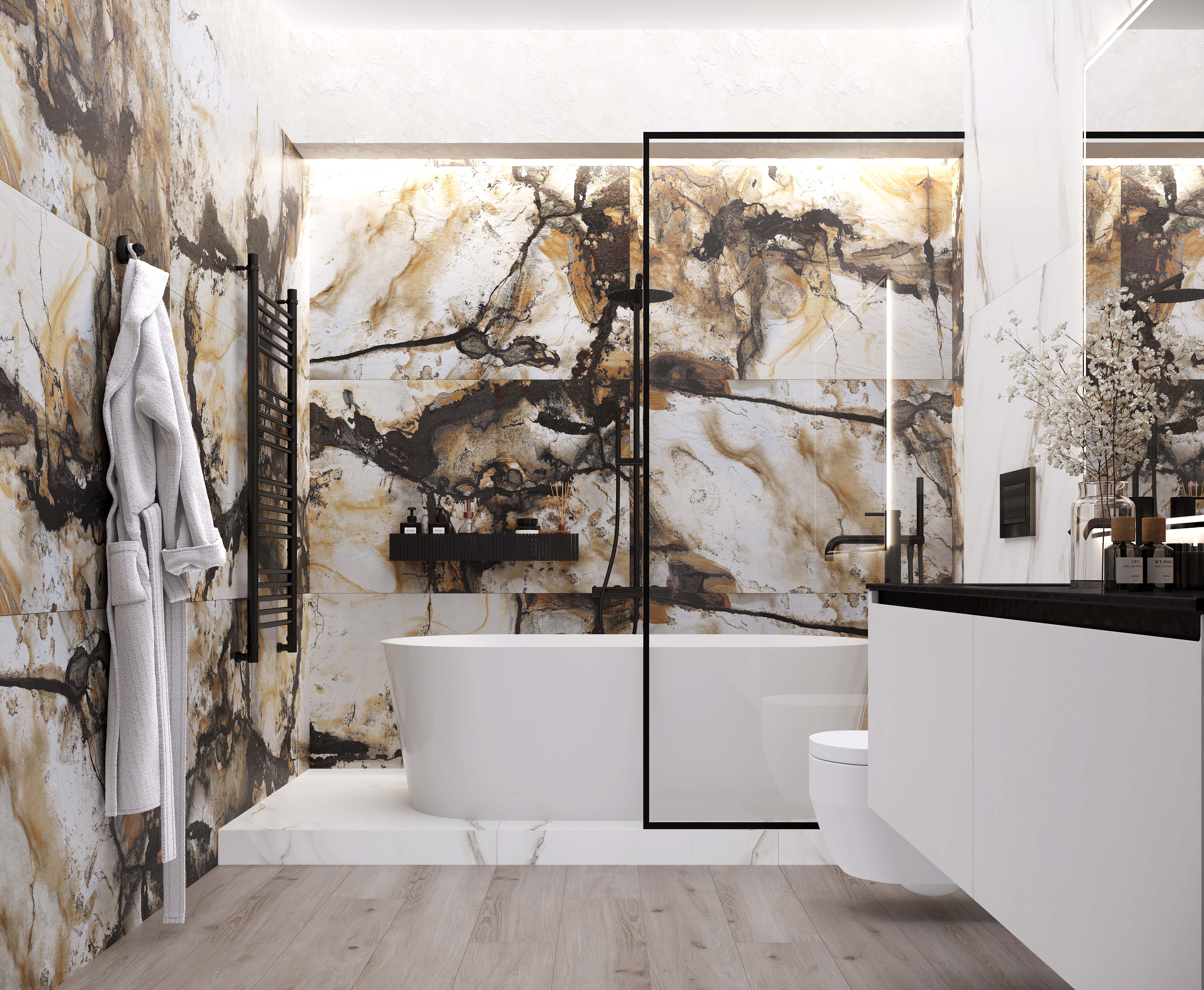 Керамогранит Laparet Skat Gold Металлизированный 80x160 матовый