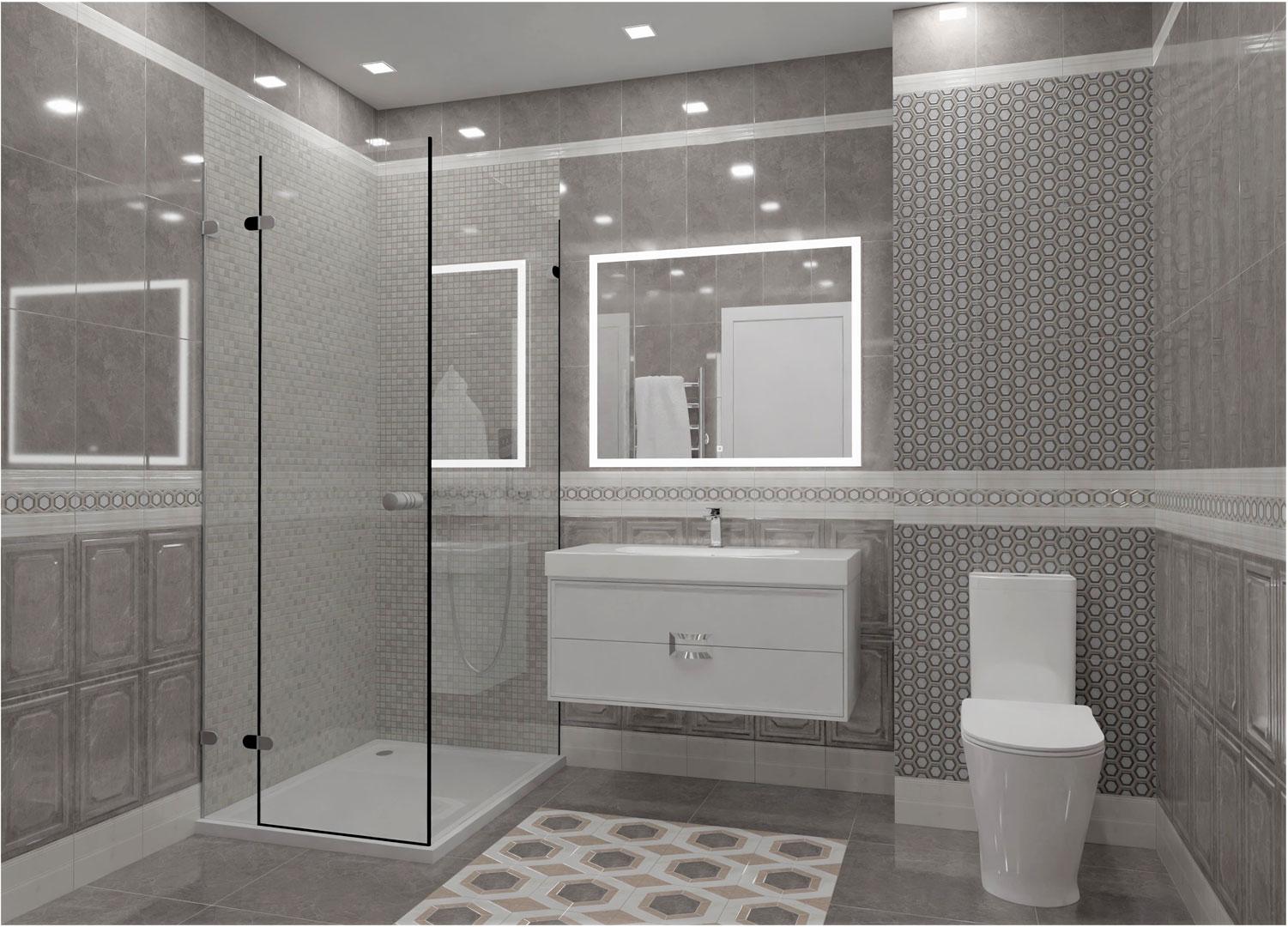 Керамическая плитка Kerama Marazzi 6342 Гран Пале серый 25x40