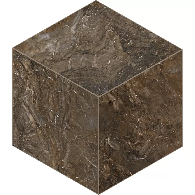 Мозаика Estima BR04 Bernini Cube Dark Brown 25x29 коричневый