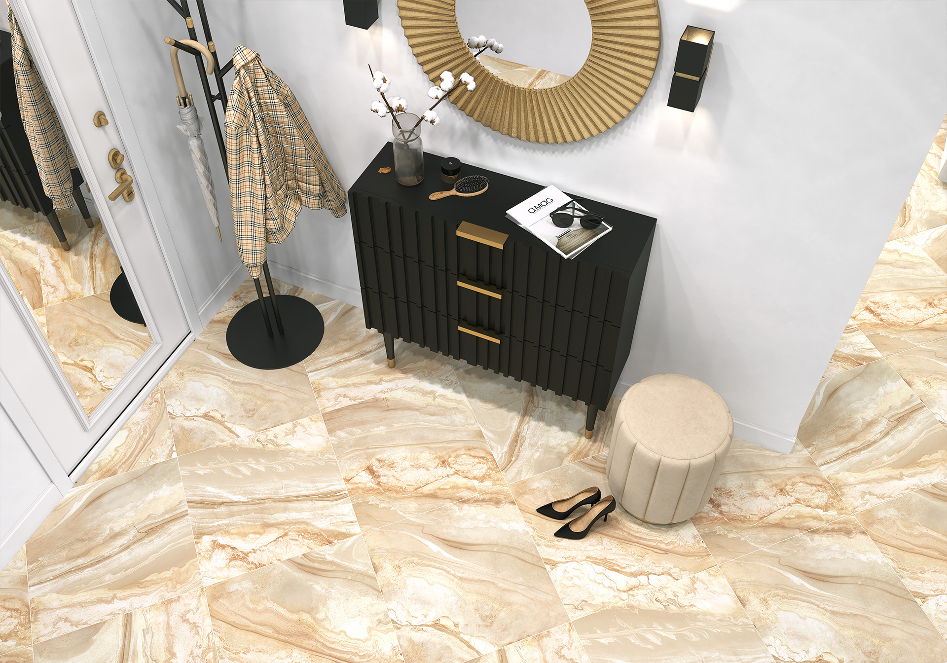 Керамическая плитка Alma Ceramica Мэджик TWU93MGC07R серый 30x90