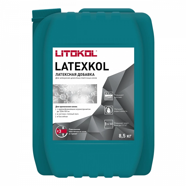 Латексная добавка для плиточного клея Литокол LATEXKOL 8.5кг