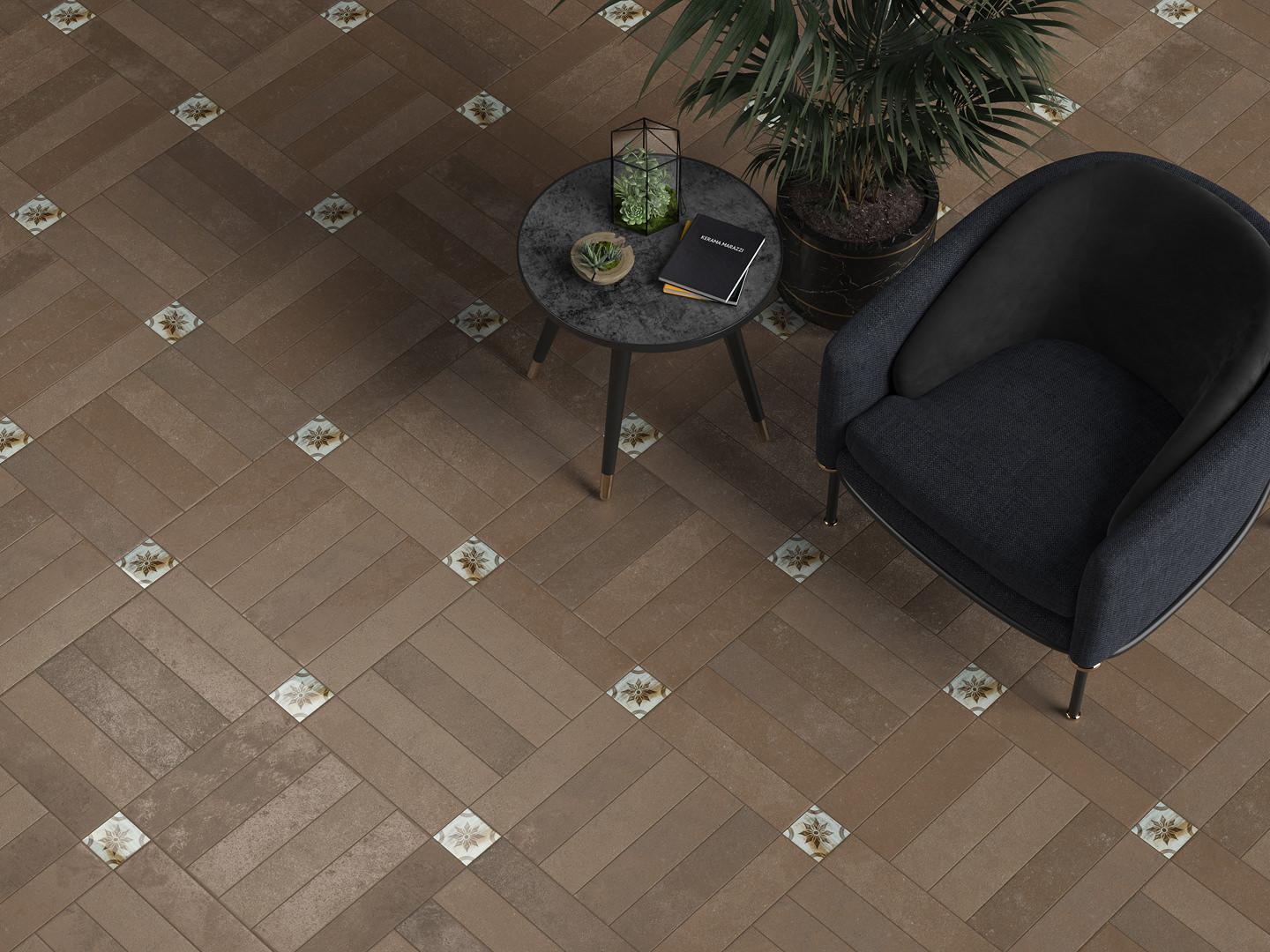 Вставка Kerama Marazzi VT\A236\1146 Декор Довиль 4 глянцевая 9,8x9,8