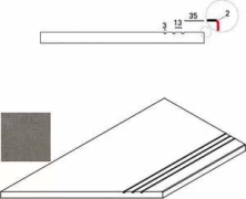 Ступень Italon Discover X2 Fume Bordo Grip Sx левый 30x60