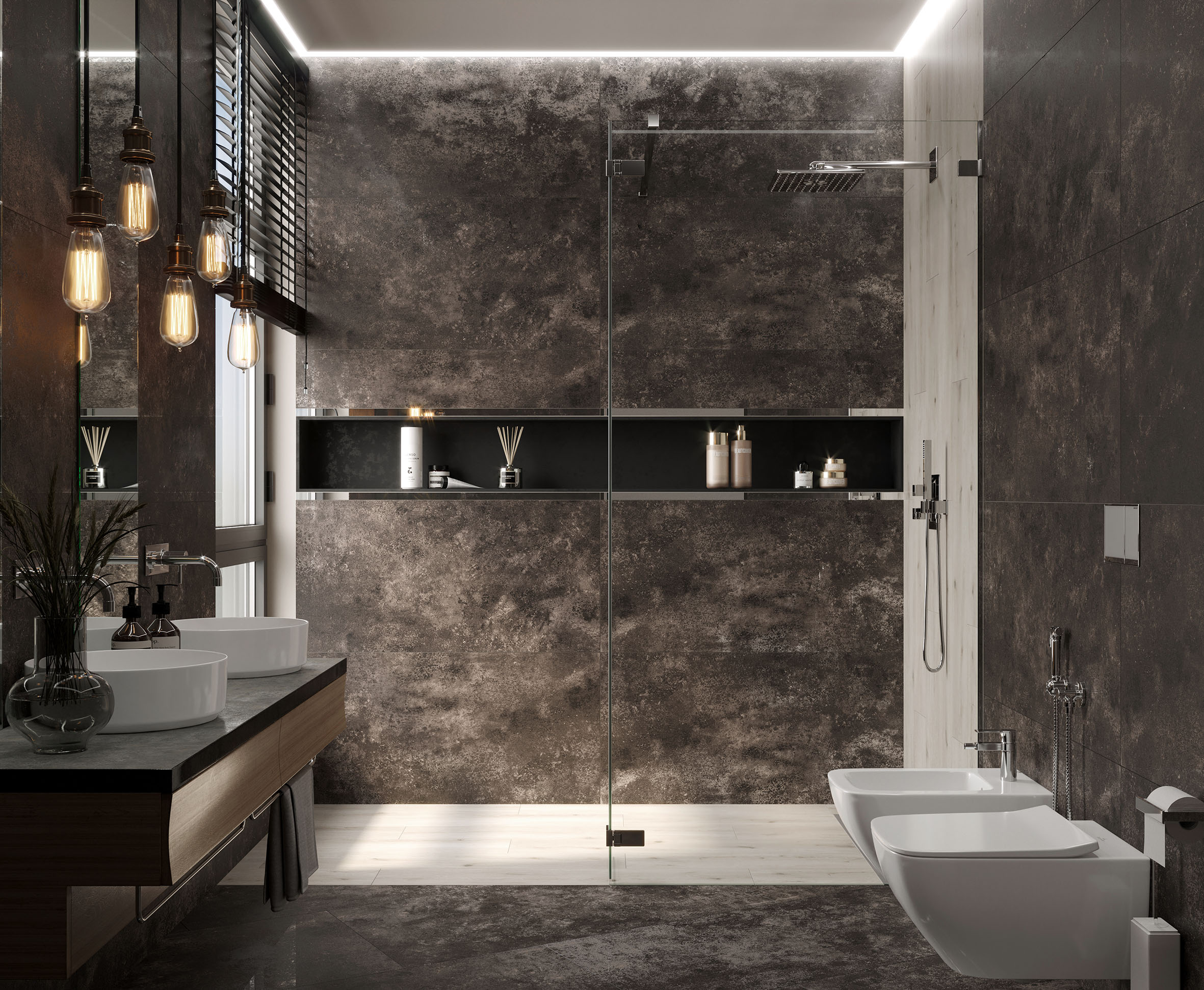 Керамогранит Laparet Milkiway Antracite металлизированный 60x120 матовый