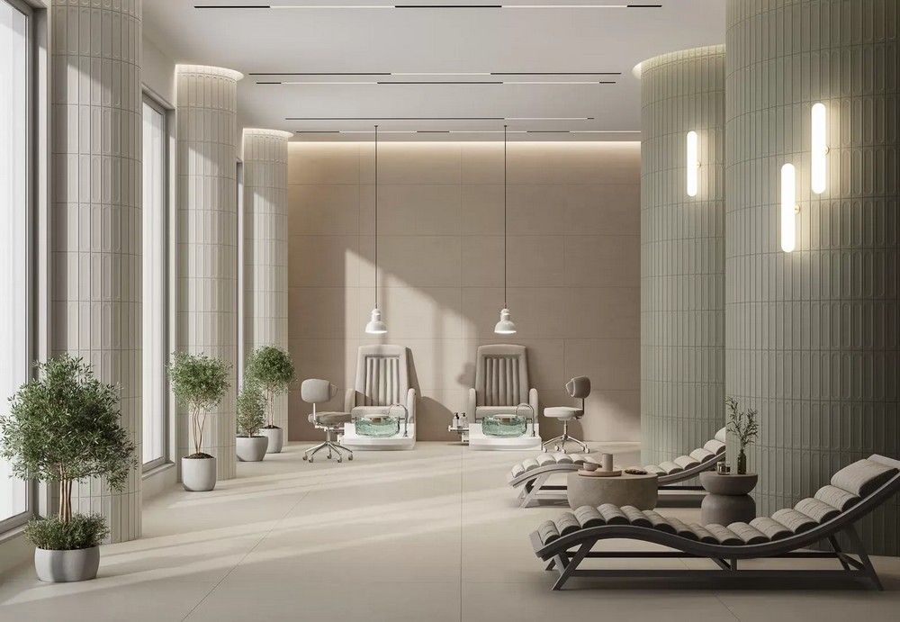 Керамическая плитка Kerama Marazzi KM26370 Медина 2 зеленый матовый структура 6x28.5