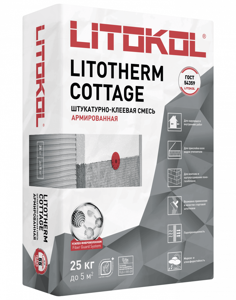 Однокомпонентный состав Литокол LITOTHERM COTTAGE 25кг