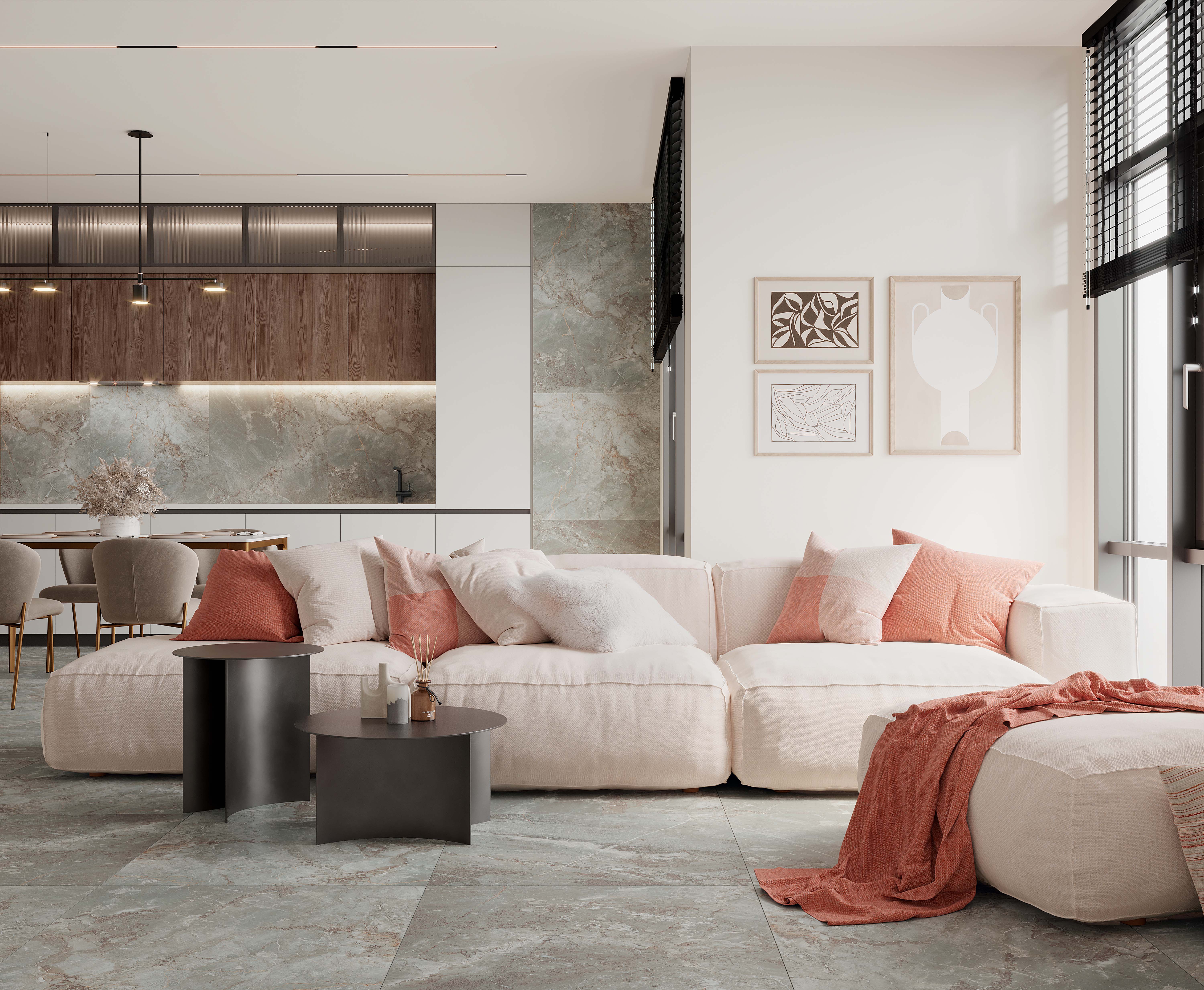 Керамогранит Laparet Gemini Olive 80x80 глянцевый