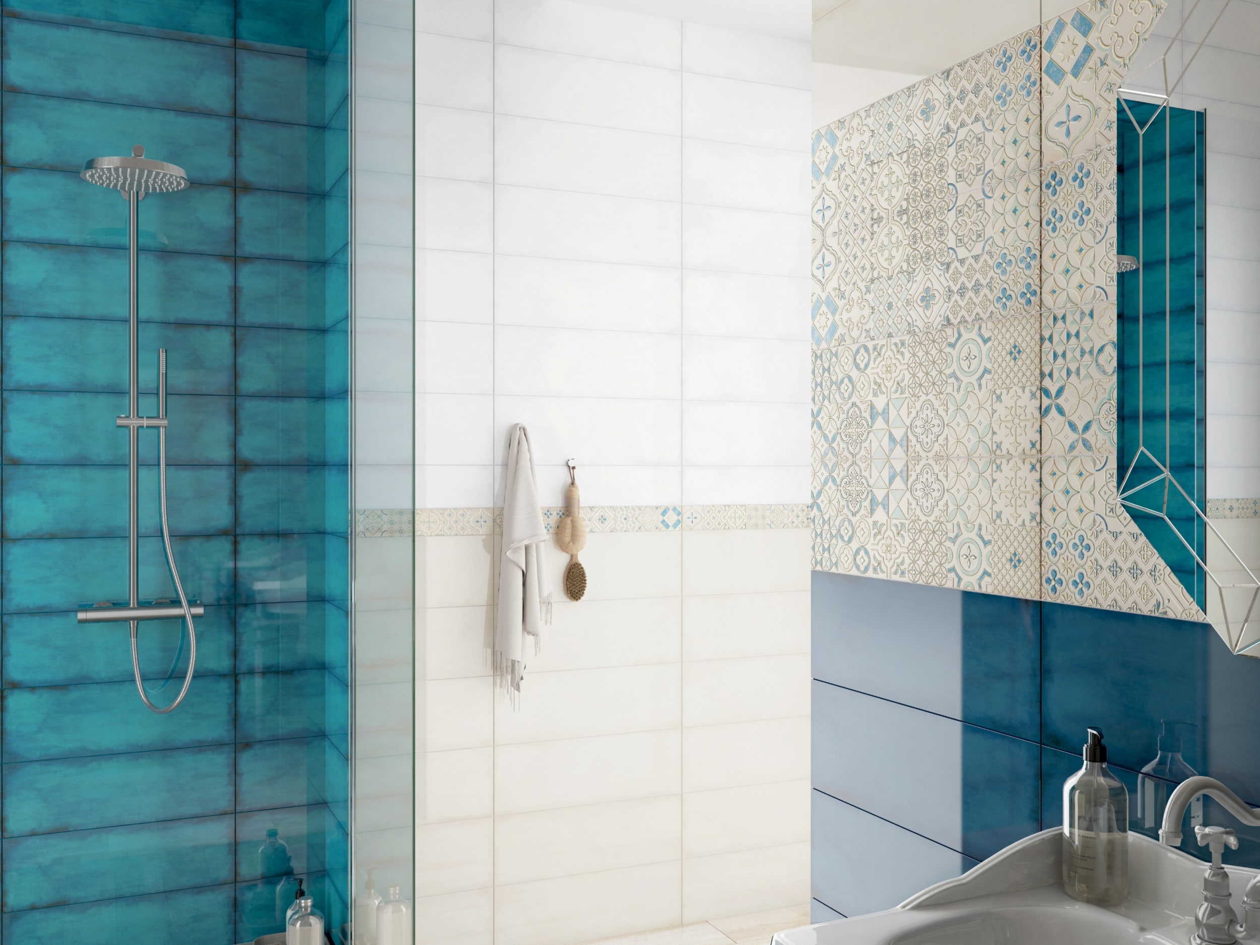 Декор Lasselsberger Парижанка 1664-0180 синий 20x60