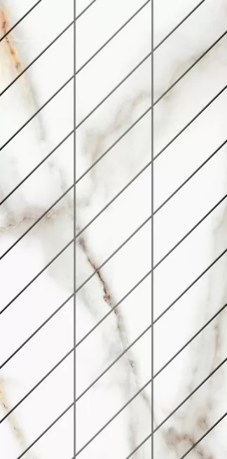 ФальшмозаикаEstima SM03 Ametis Supreme Ferrum Corner Right 29.8x59.8 белый полир.