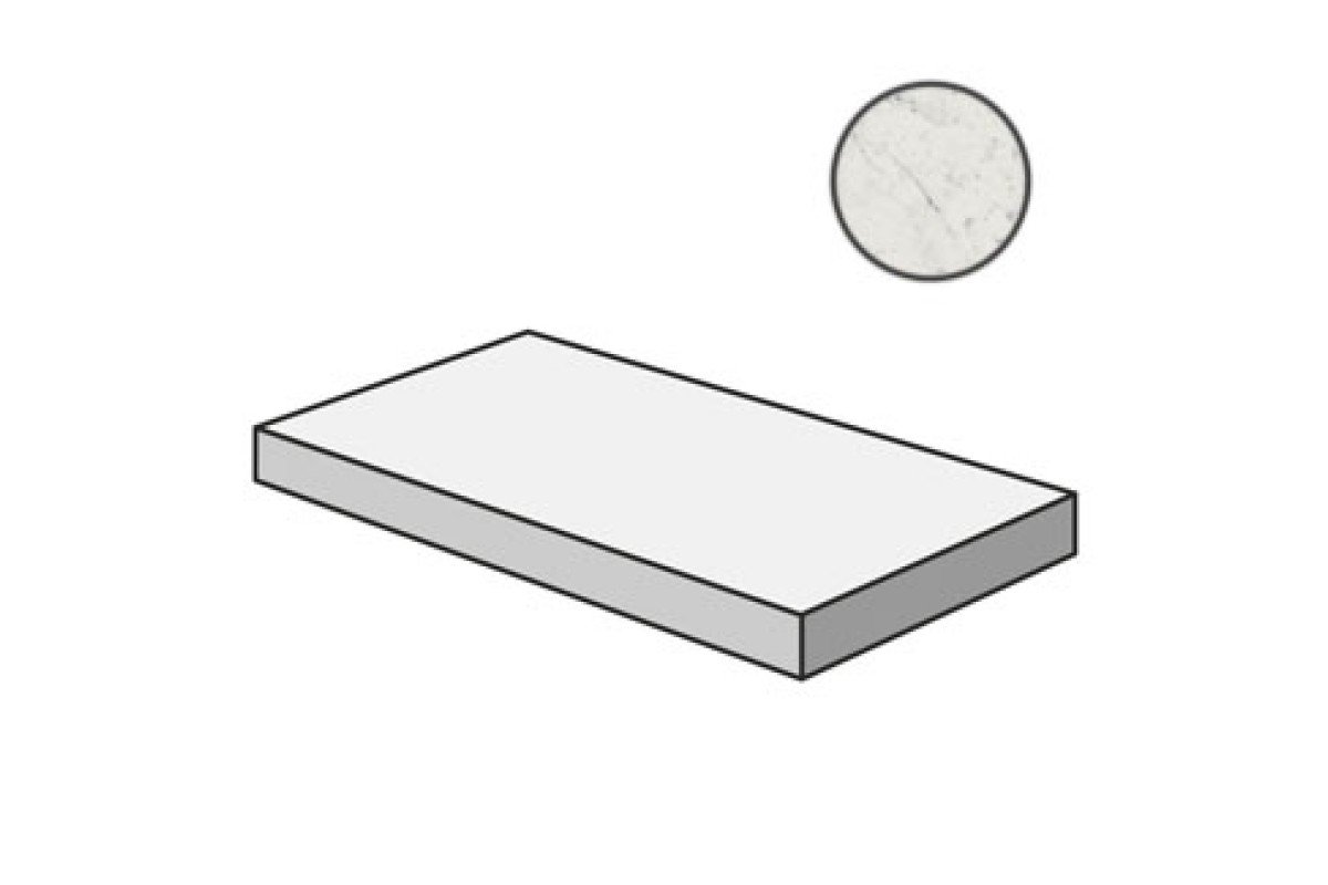 Ступень угловая левая Italon Charme Extra Carrara 33x120