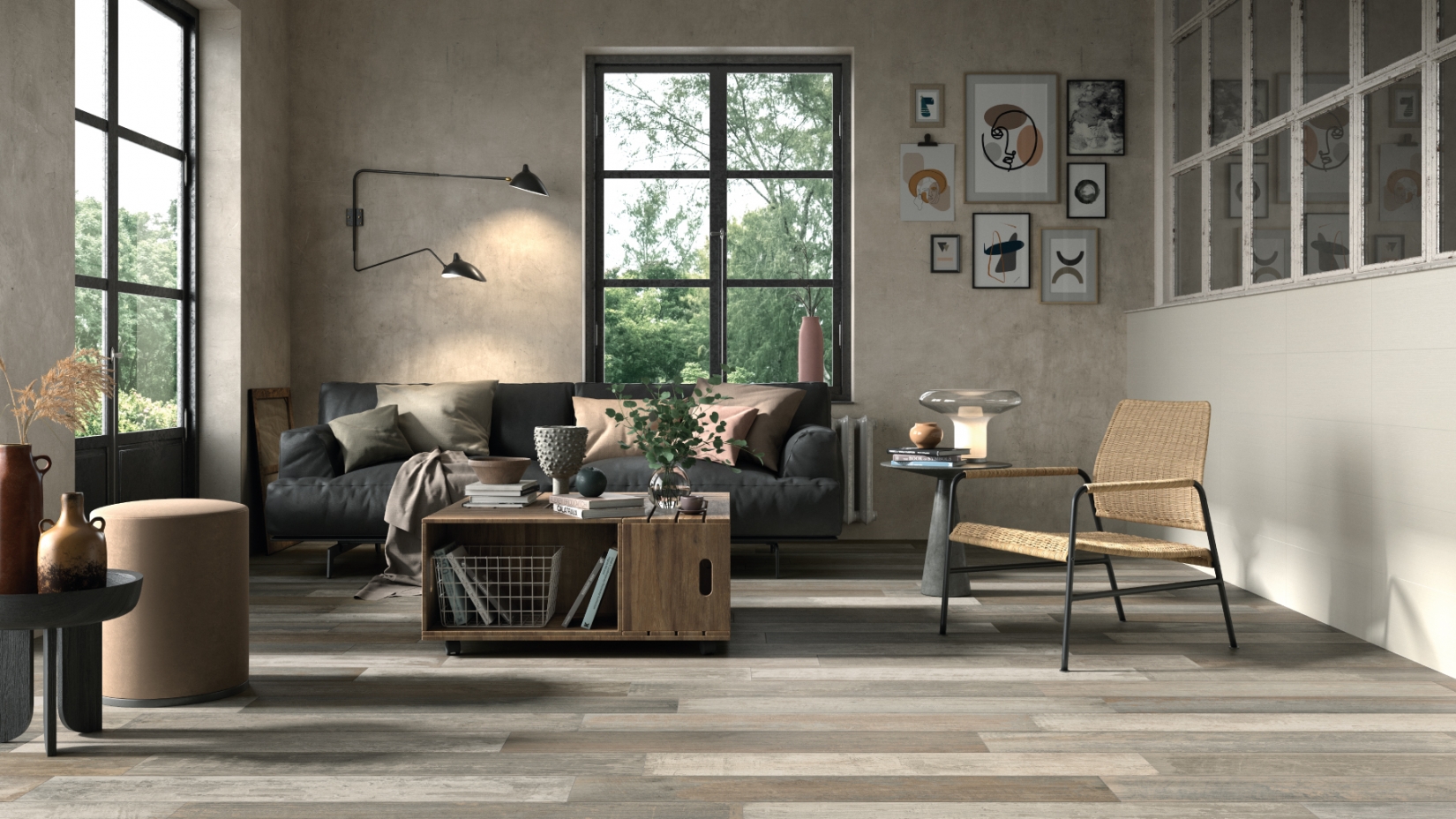 Керамогранит Italon Groove Ash 9,5x60