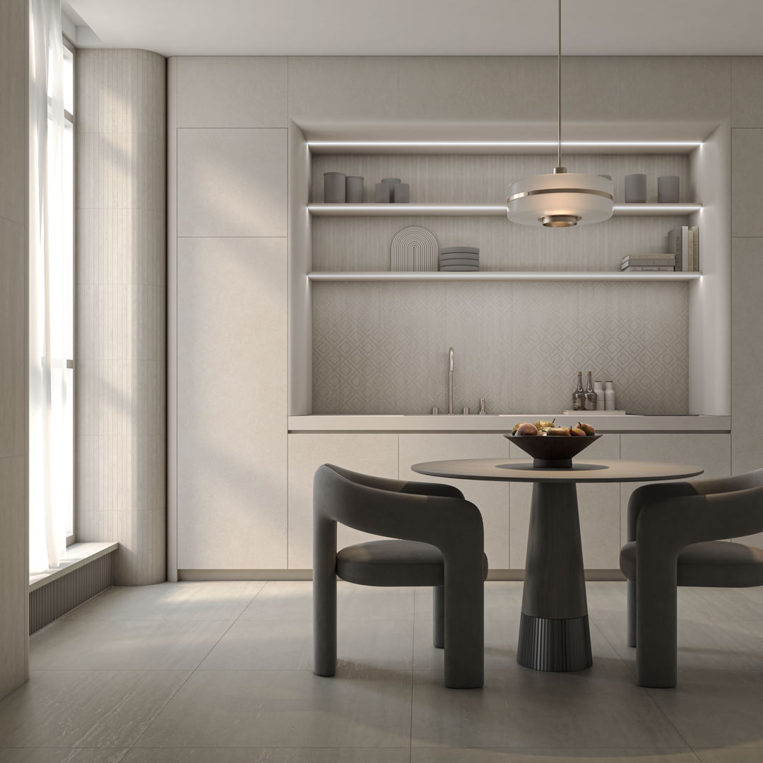 Ступень Керама Марацци Venezia клееная Сан-Марко серый светлый матовый 33х80