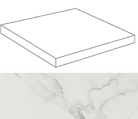 Ступень угловая Marvel Calacatta Scalino Angolare ASMT 33x33