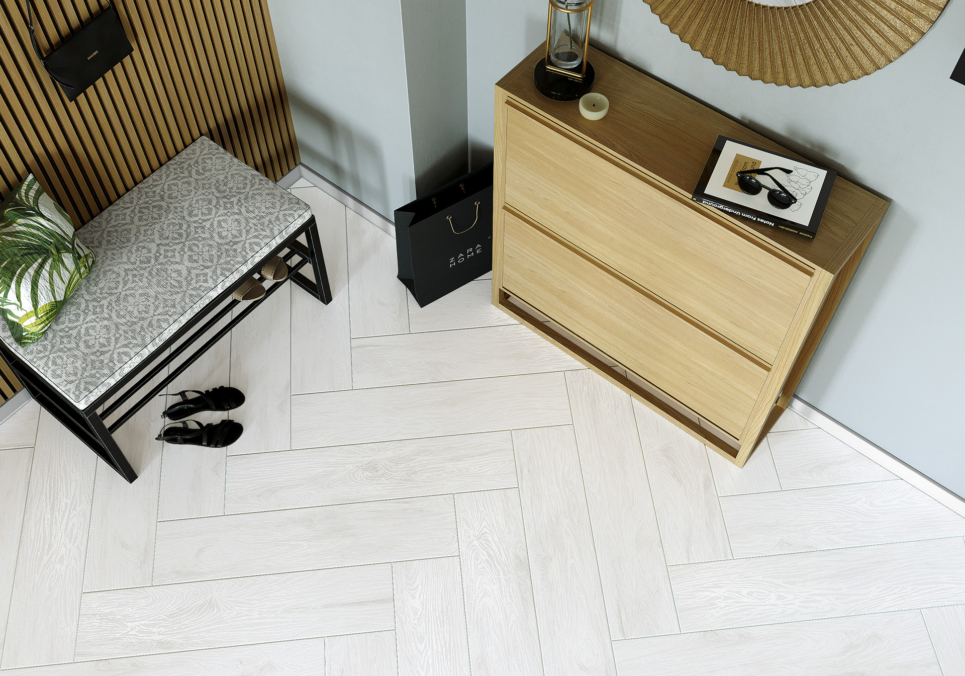 Керамогранит Alma Ceramica Эштон GFA92ATN44R коричневый 20x90