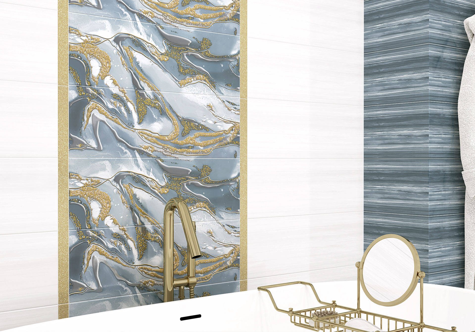 Керамическая плитка Alma Ceramica Тори TWA11TOR606 синий 20x60