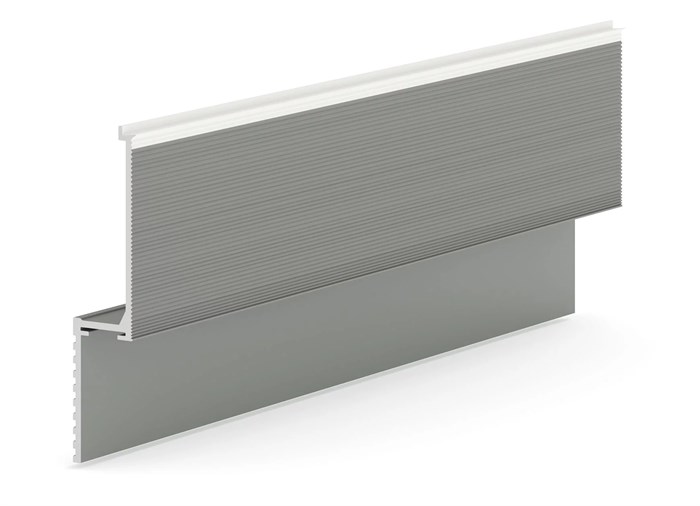 Теневая рейка micro 3М скрытый наличник Laconistiq белый МУАР RAL9016 краска только на лиц. части 96,5x15,7x3000мм