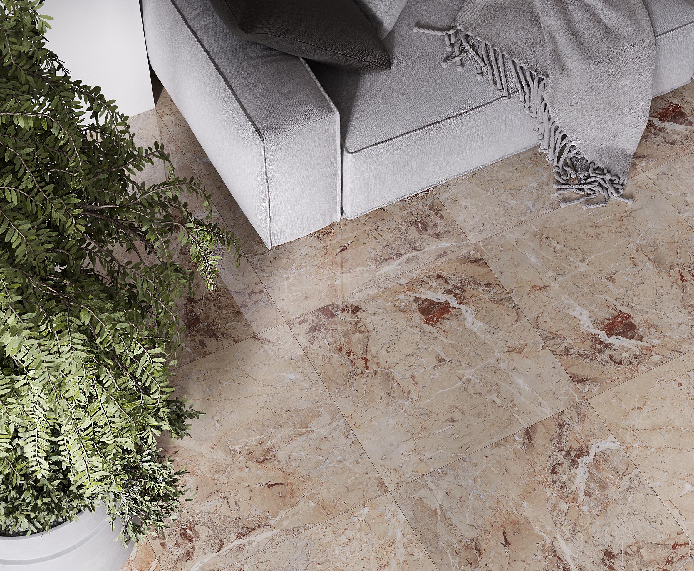 Керамогранит Laparet Brecia Antic Brown 60x60 полированный