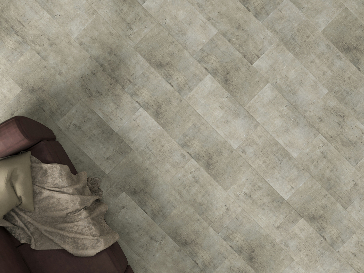 Кварцвиниловая плитка Fine Floor Stone FF-1440 Детройт клеевой кварц винил напольный