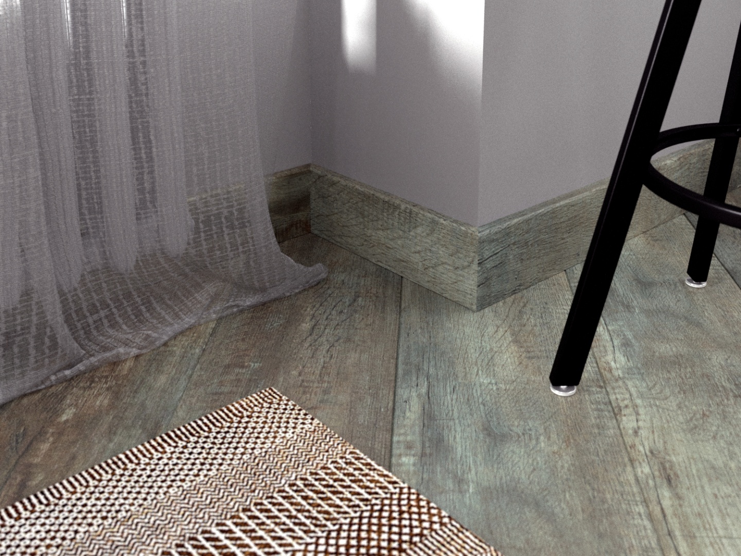 Плинтус ПВХ FineFloor Wood FF-1518 Дуб Этна