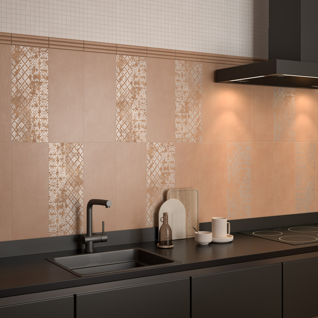 Декор Керама Марацци Venezia Каннареджо мозаичный оранжевый матовый 20х50 из 160 частей 2,3х2,3