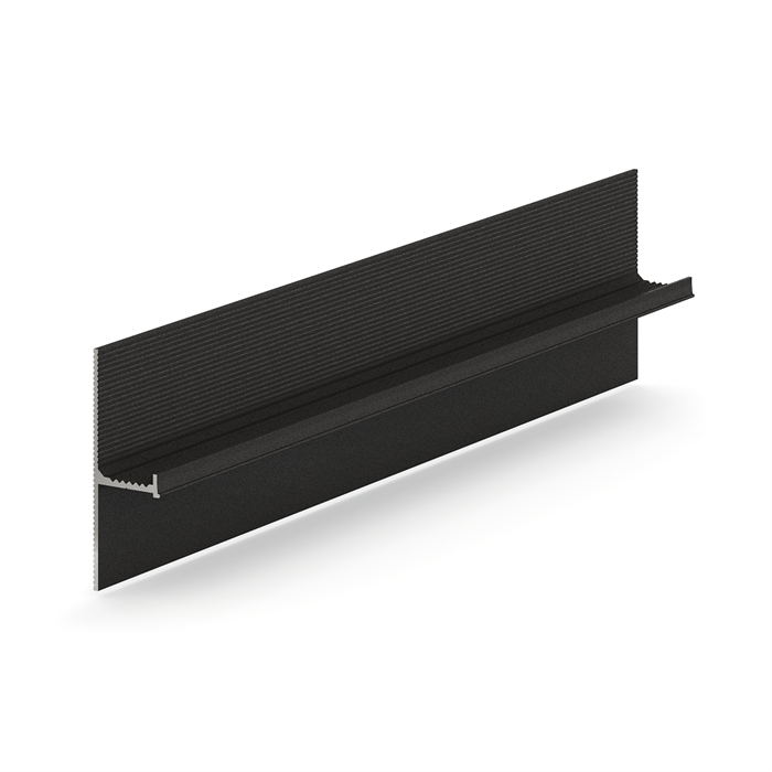 Теневой плинтус Laconistiq REGULAR 45 черный МУАР RAL9005 15х45х3000мм зазор 19мм