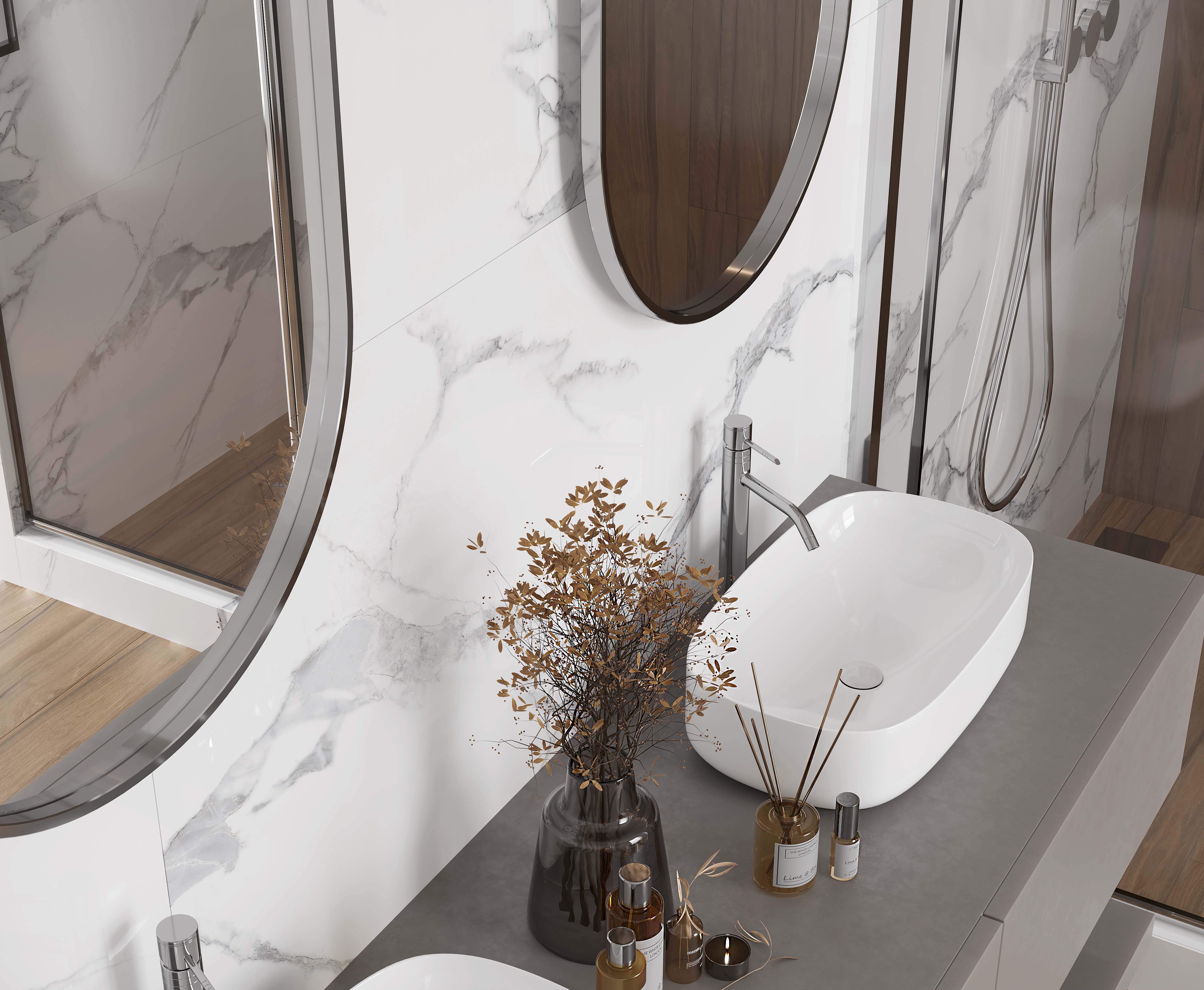 Керамогранит Laparet Statuario Crown белый 60x60 сатинированный