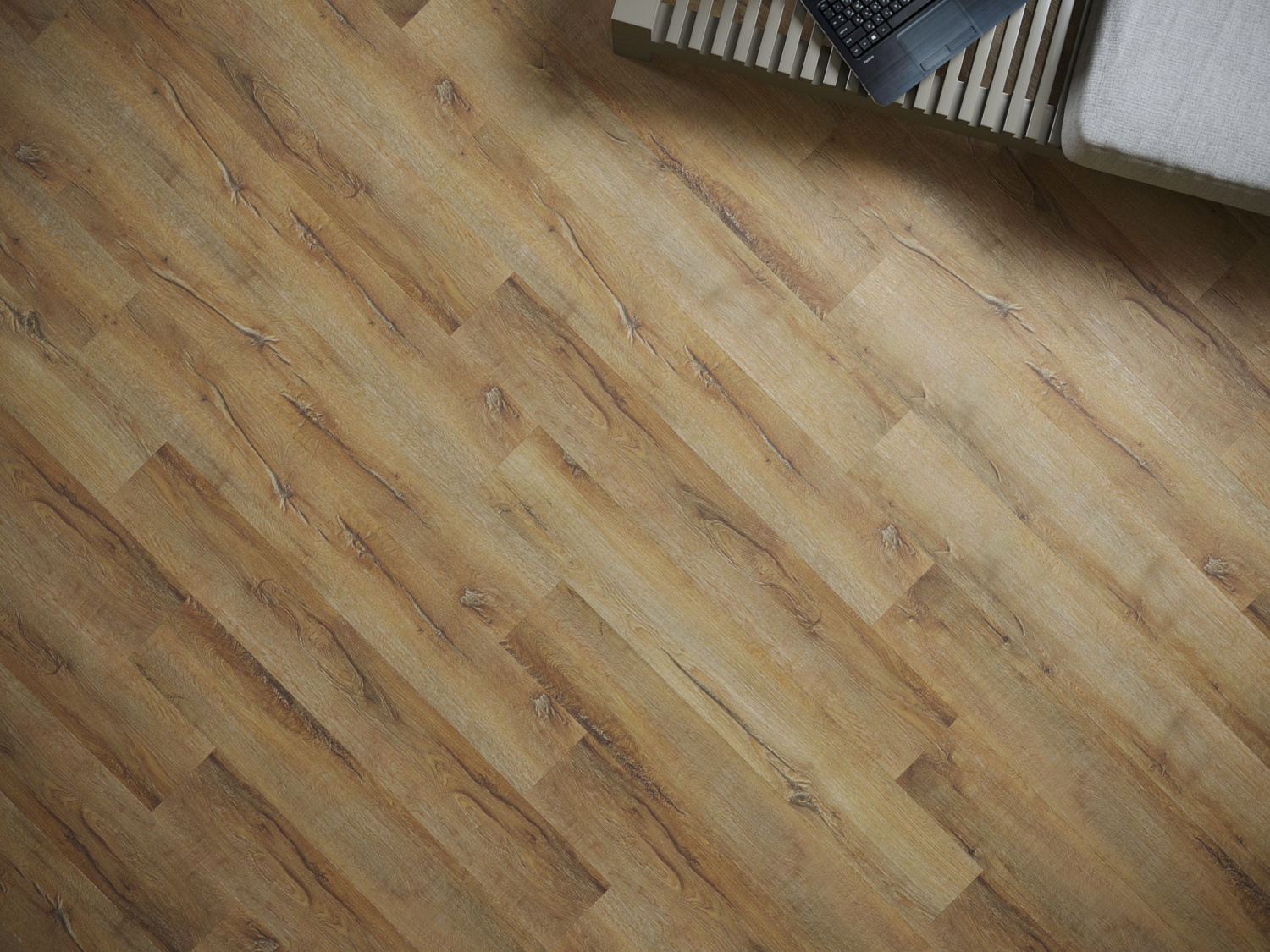 Кварцвиниловая плитка Fine Floor Rich FF-2077 Дуб Сицилия клеевой кварц винил напольный