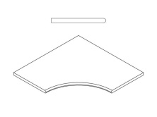 Бортик угловой закругленный Italon SKYFALL X2 Grigio 30x60