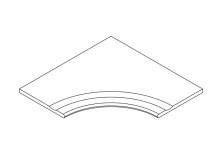 Бортик изогнутый с выемкой закругленный Atlas Concorde Оак Резерв Пьюр 60x60